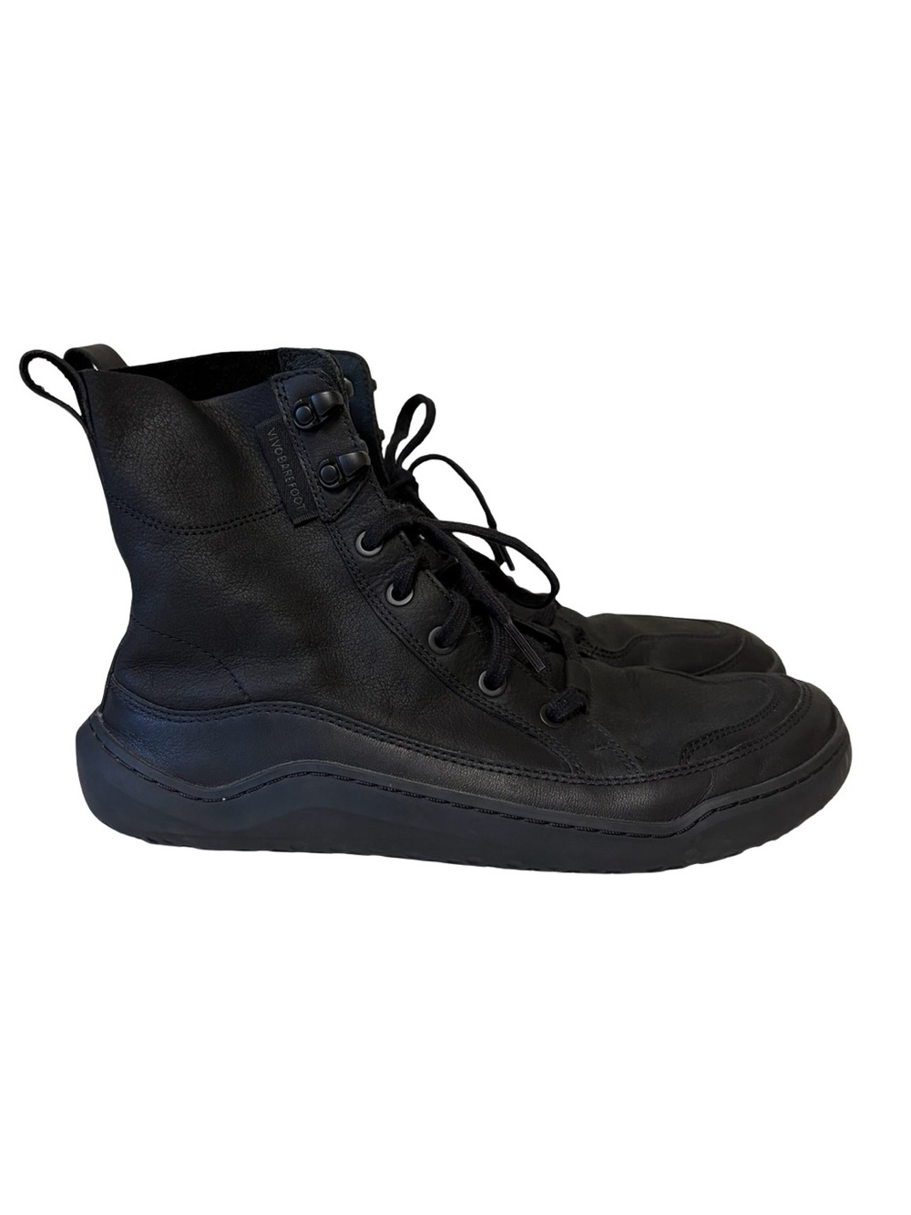 Vivobarefoot Women’s Lace Up Leather Gobi Boots in Black - Size EU 40